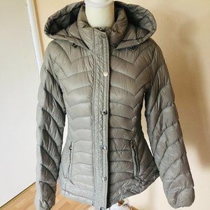 Laundry By Shelli Segal - Gray Puffer Jacket with Hood